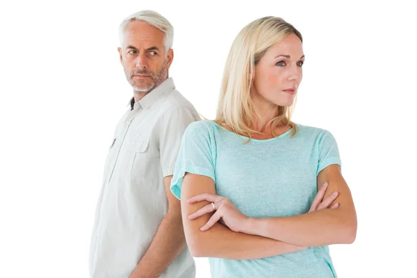 Unhappy couple not speaking to each other — Stock Photo, Image