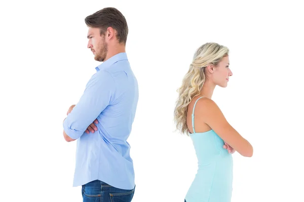 Unhappy couple not speaking to each other — Stock Photo, Image