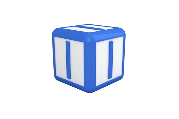 I blue and white block — Stock Photo, Image