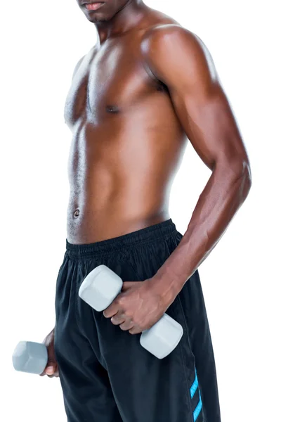 Ajuste hombre levantando pesas — Foto de Stock