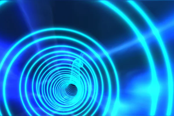 Blue spiral with bright light — Stock Photo, Image