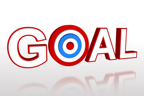 The word goal with target — Stock Photo, Image