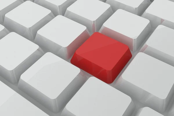 Red key on keyboard — Stock Photo, Image