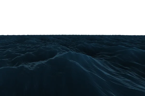 Gráfico generado digitalmente Océano azul áspero — Foto de Stock