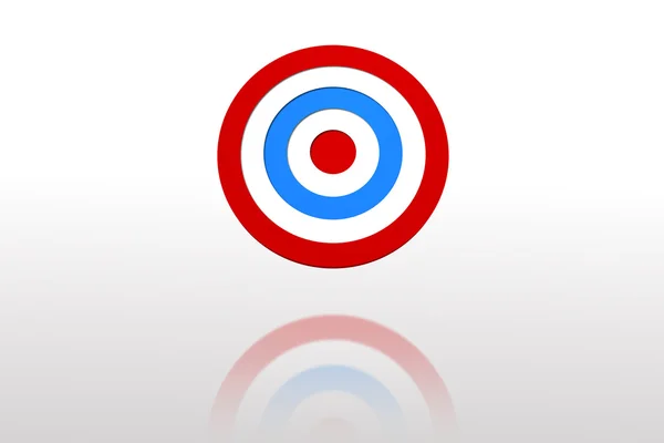 Digitálisan létrehozott kék és piros cél — Stock Fotó