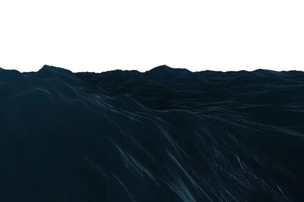 Digitally generated graphic Rough blue ocean — Stock Photo, Image