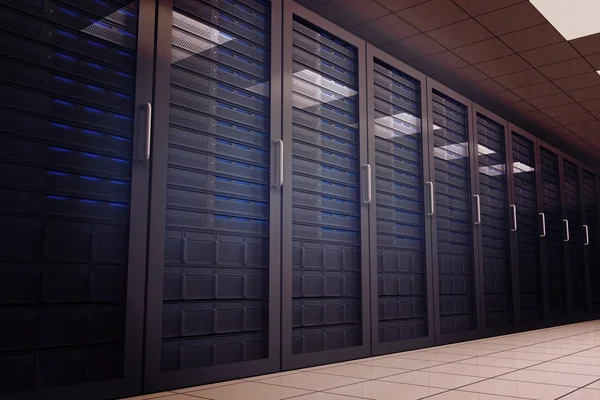 Digitally generated server room — Stock Photo, Image