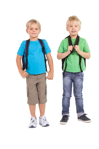 Schattige kleine schooljongens — Stockfoto