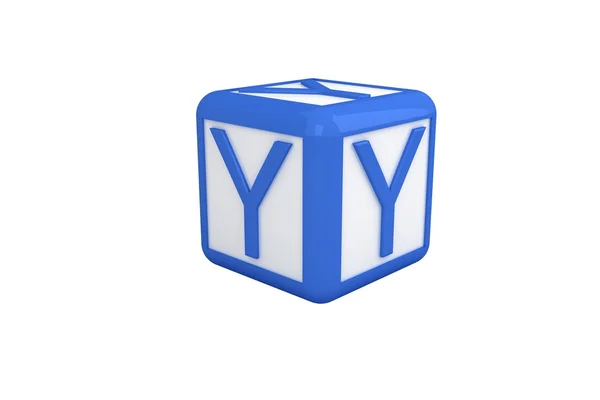 Y-синьо-білий блок — стокове фото