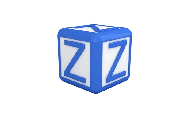 Z голубой и белый блок — стоковое фото