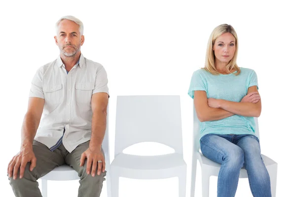 Unhappy couple not speaking to each other — Stock Photo, Image