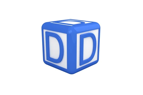 D голубой и белый блок — стоковое фото