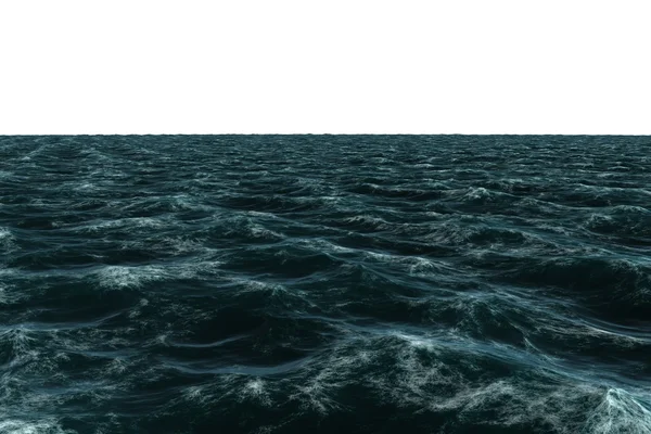 Digitalt genererade grov blå havet — Stockfoto