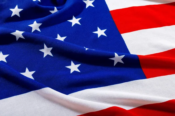アメリカの国旗に星柄の白と赤のストライプのフルフレームショット 愛国心アイデンティティとコピースペース — ストック写真