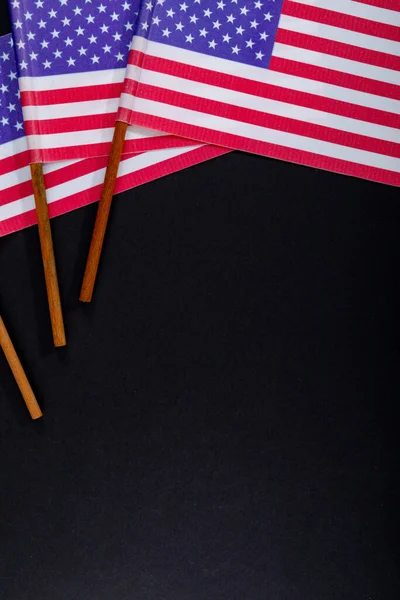Röda Och Vita Ränder Tillsammans Med Stjärnor Usa Flagga Pinnar — Stockfoto