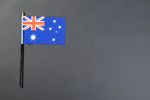 Overhead View Australia Flag Isolated Gray Background Copy Space Independence — Stock Photo, Image