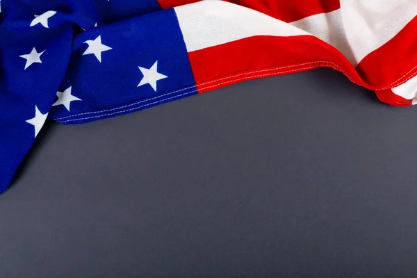 줄무늬 무늬가 국기가 각도에서 애국심 — 스톡 사진