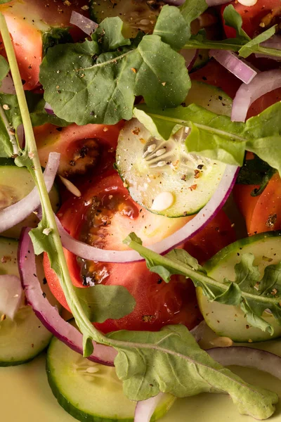 Tiro Armação Cheio Salada Vegetal Espaço Cópia Inalterado Alimentos Fundos — Fotografia de Stock