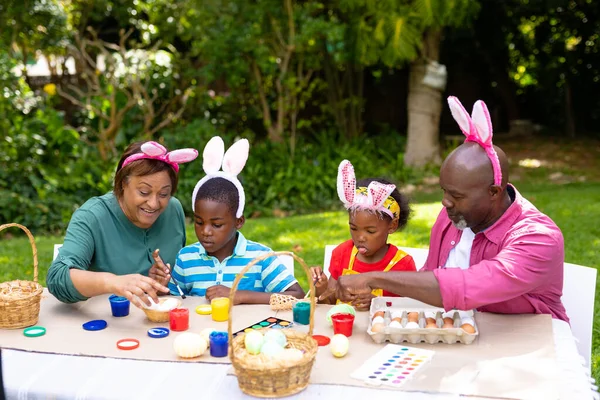 Fille Garçon Afro Américain Avec Des Grands Parents Portant Des — Photo