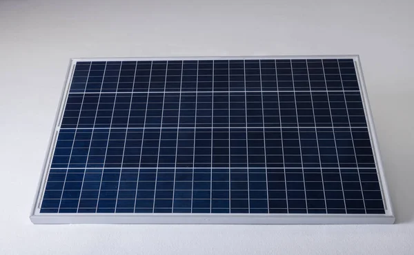 Vysokoúhlý Pohled Solární Panel Izolovaný Bílém Pozadí Kopírovat Prostor Solární — Stock fotografie