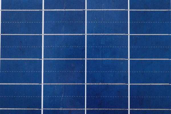 Overhead Full Frame Shot White Grid Patterns Blue Solar Panel — Stock Photo, Image