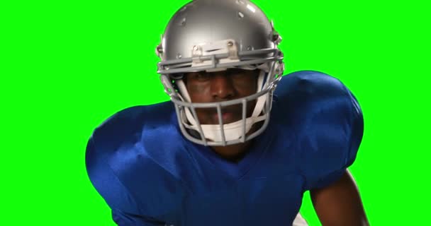 American Football Player Green Screen High Quality Format — Stock Video