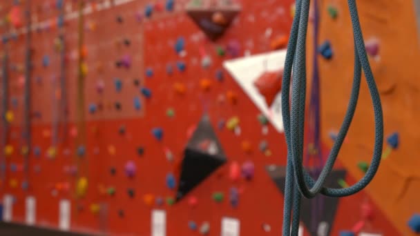 Rock Climbing Wall High Quality Format — Stock Video