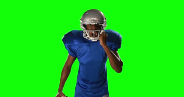 American Football Player Green Screen High Quality Format — Stock Video