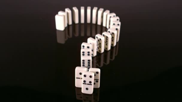Dominoes Pushing Others Dominoes White Background — Stock Video