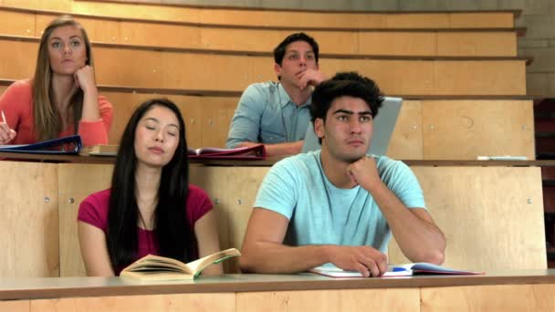 Estudantes Concentrados Durante Aula Universidade — Vídeo de Stock