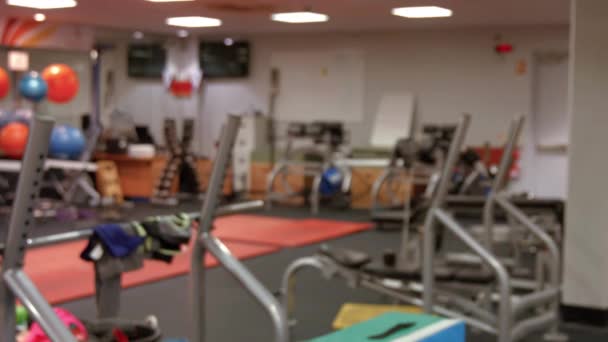 Ruang Pemberat Gym Dalam Format Kualitas Tinggi — Stok Video