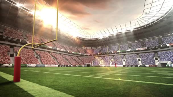 Pemandangan Stadion Sepak Bola Amerika Dengan Cuaca Cerah — Stok Video