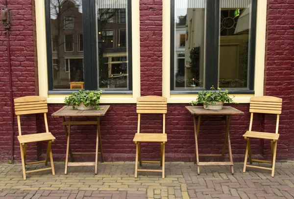 Outdoor cafe in the Netherlands — Stock Photo, Image