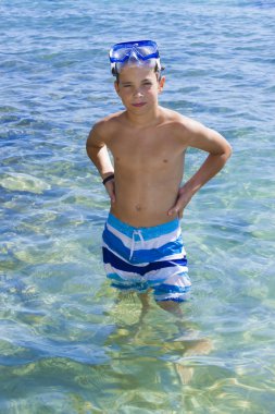 Denizde kalan şirin onbir yaşında erkek