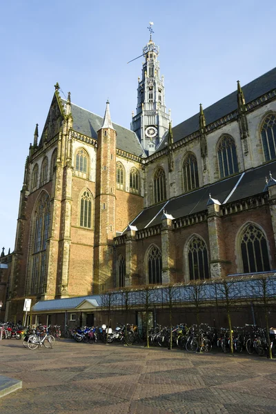 St. bavo kościoła lub "grote kerk" haarlem, Holandia — Zdjęcie stockowe