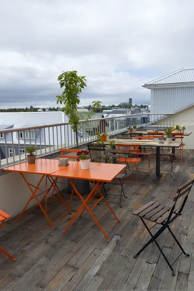 Café moderno no terraço — Fotografia de Stock