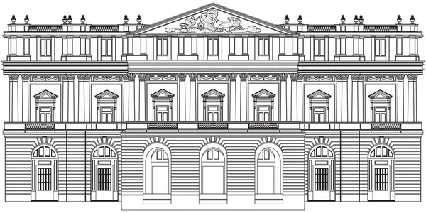 Silueta de La Scala — Archivo Imágenes Vectoriales