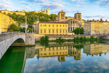 Cathedral Saint Jean and Basilica Notre-Dame de Fourviere in Lyon, France