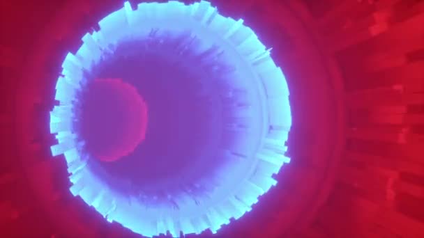 Infinite Tunnel Volumetric Lights Animation — Stock Video