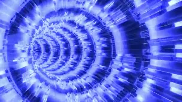 Holographic Infinite Tunnel Animation — Stock Video