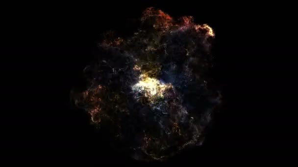 Çarpıştırıcı Hızlandırıcıyla Işık Hızında Çarpışan Parçacıkların Animasyonu — Stok video