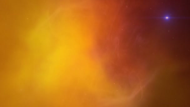 Zburând Printr Nor Gaz Frumos Colorat Spațiu Adânc Animație — Videoclip de stoc