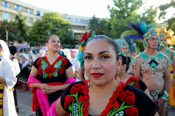 Tulcea Romania August Mexican Dancer Traditional Costume International Folklore Festival — Fotografia de Stock