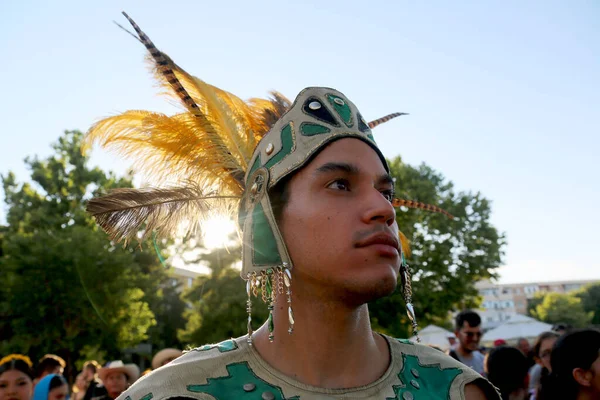 Tulcea Romania August Mexican Dancer Traditional Costume International Folklore Festival —  Fotos de Stock