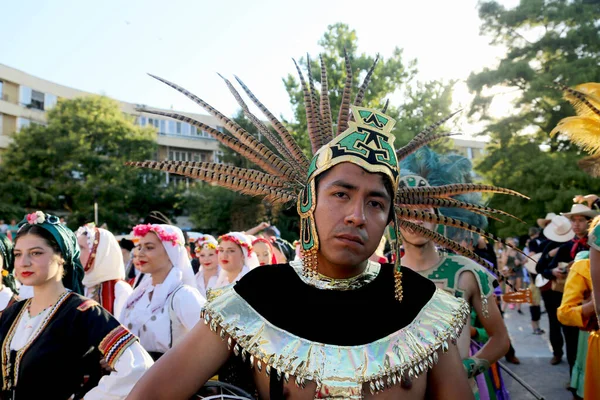 Tulcea Romania August Mexican Dancer Traditional Costume International Folklore Festival — Fotografia de Stock