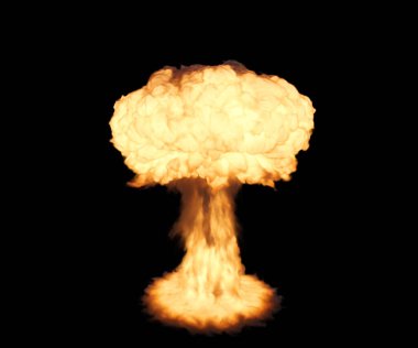3d Rendering of a nuclear bomb explosion