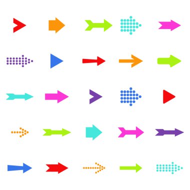 Colorful vector arrows