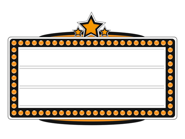 Blank Cinema Billboard Vector Design