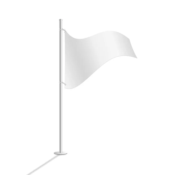 Απεικόνιση διανύσματος λευκής σημαίας — Διανυσματικό Αρχείο