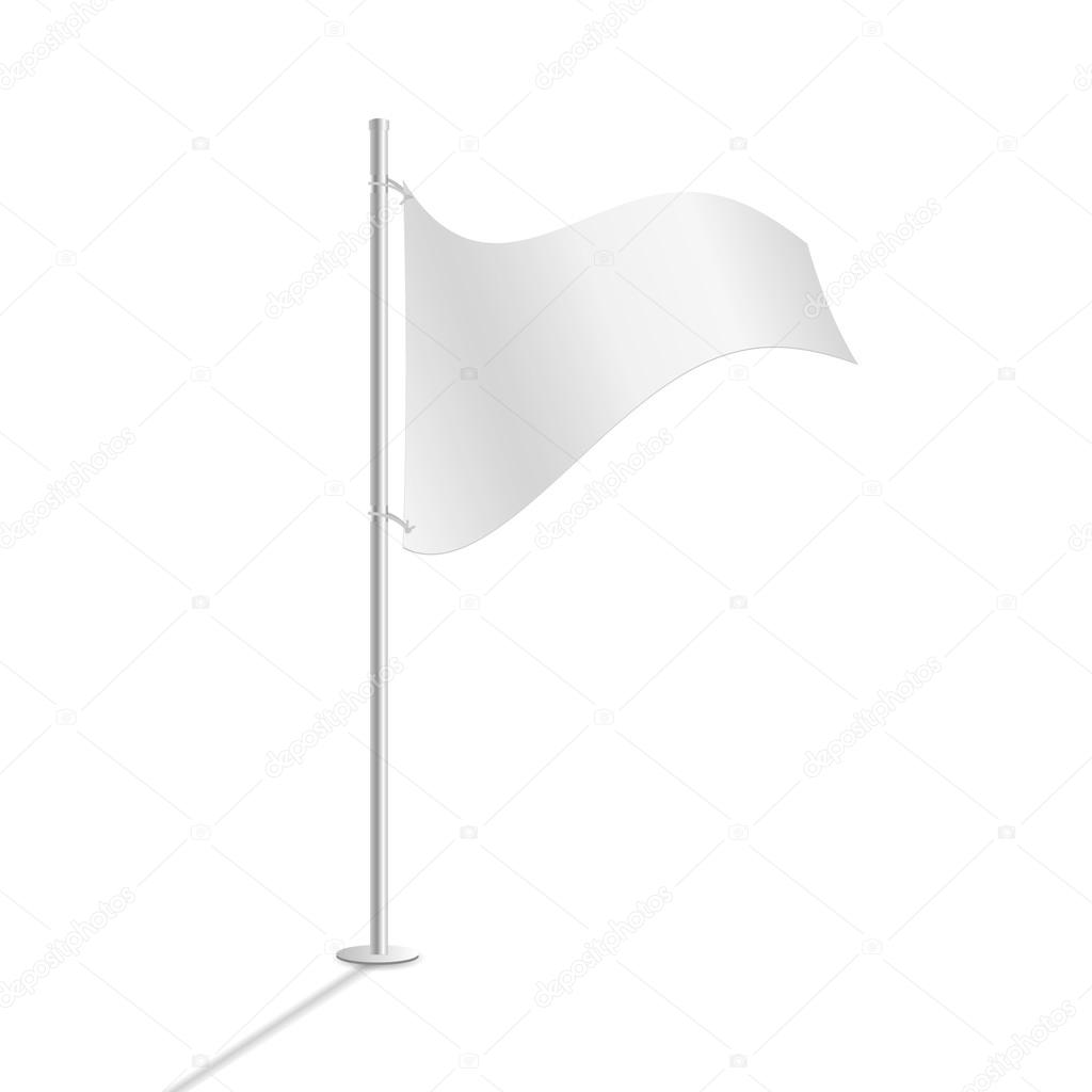 White flag vector illustration